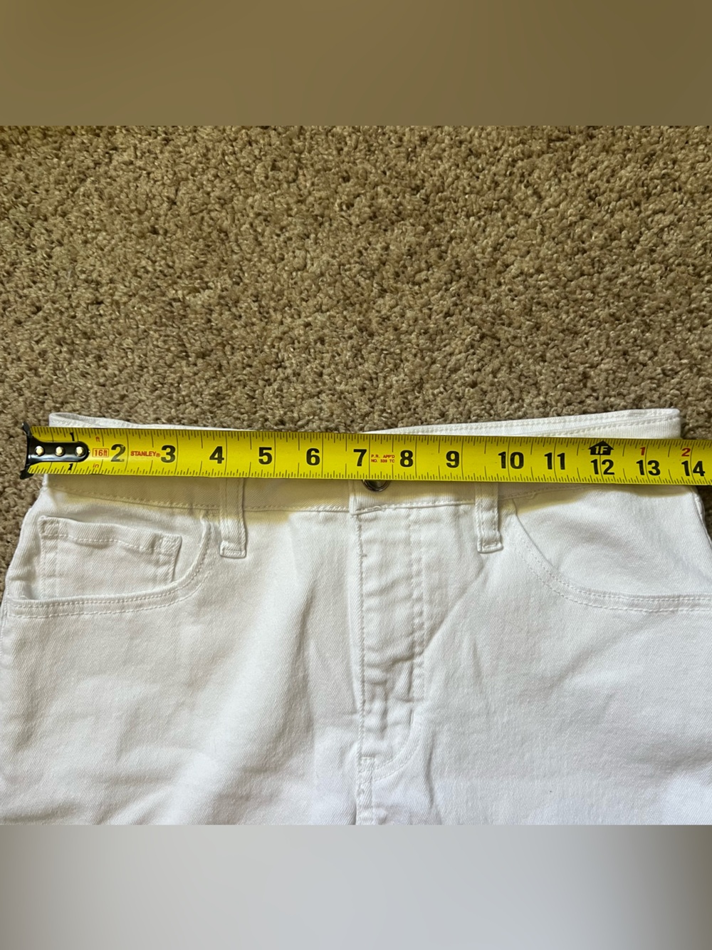 Rebecca‎ Minkoff White High-Rise Denim Shorts - Picture 11 of 13